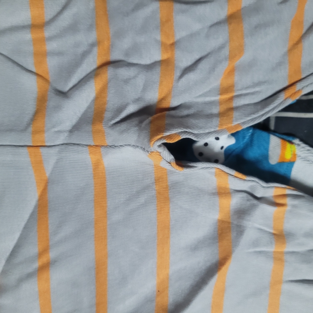 Kids Shark Print One Piece - White and Orange - Picture 3 of 11